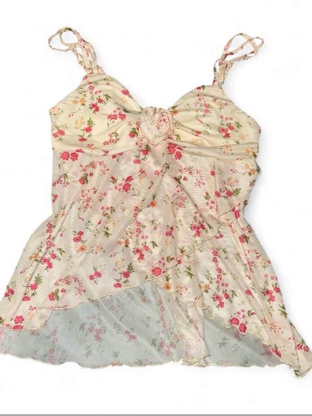 Yellow & Pink Babydoll Top